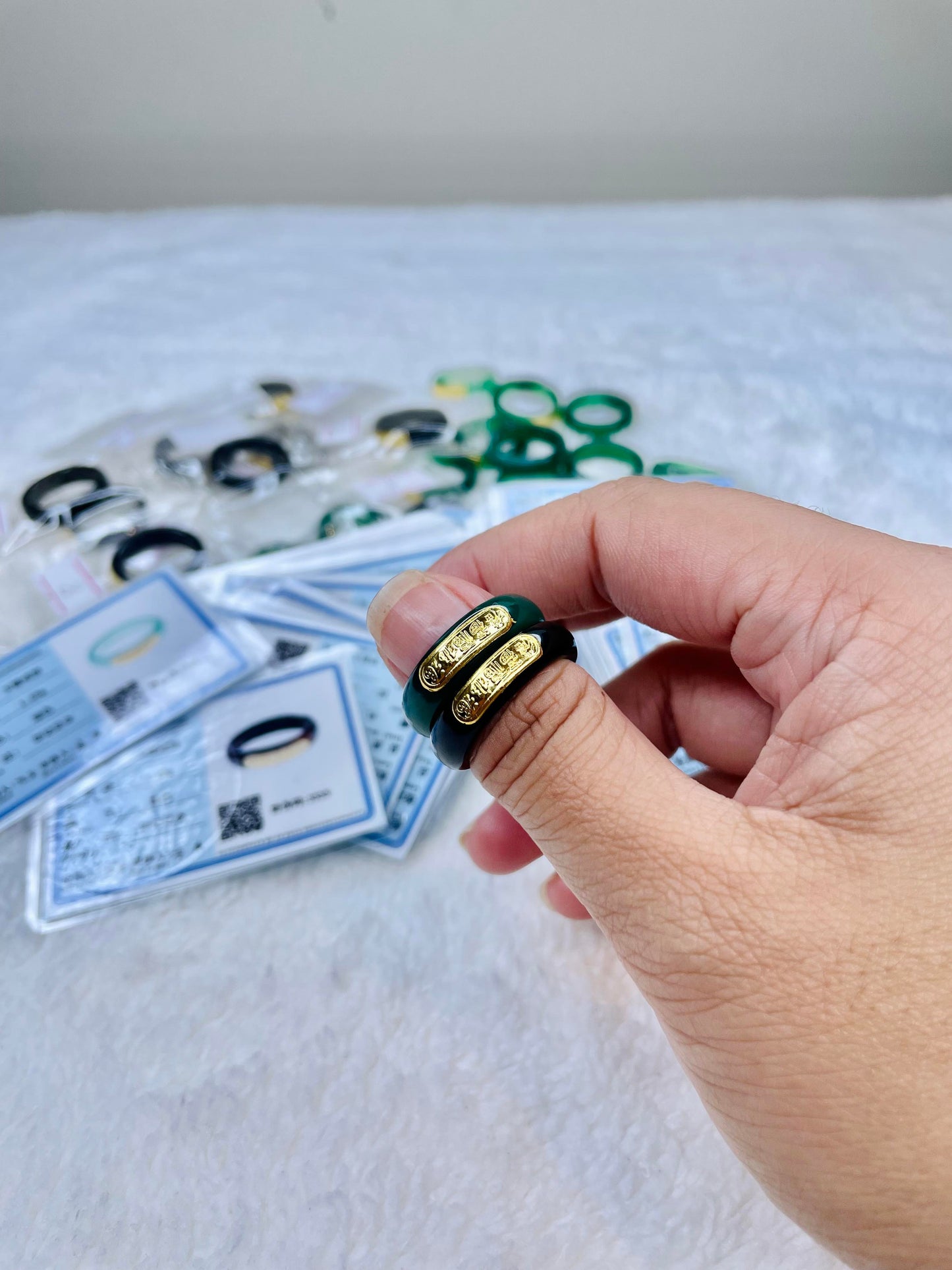 24k Pi Yao Agate Jade Ring with Certificate