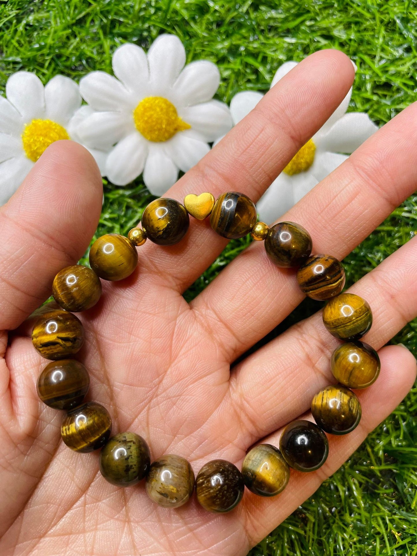 Tiger's Eye in Pure 24k Pi Yao (Pi Xiu) Bracelet