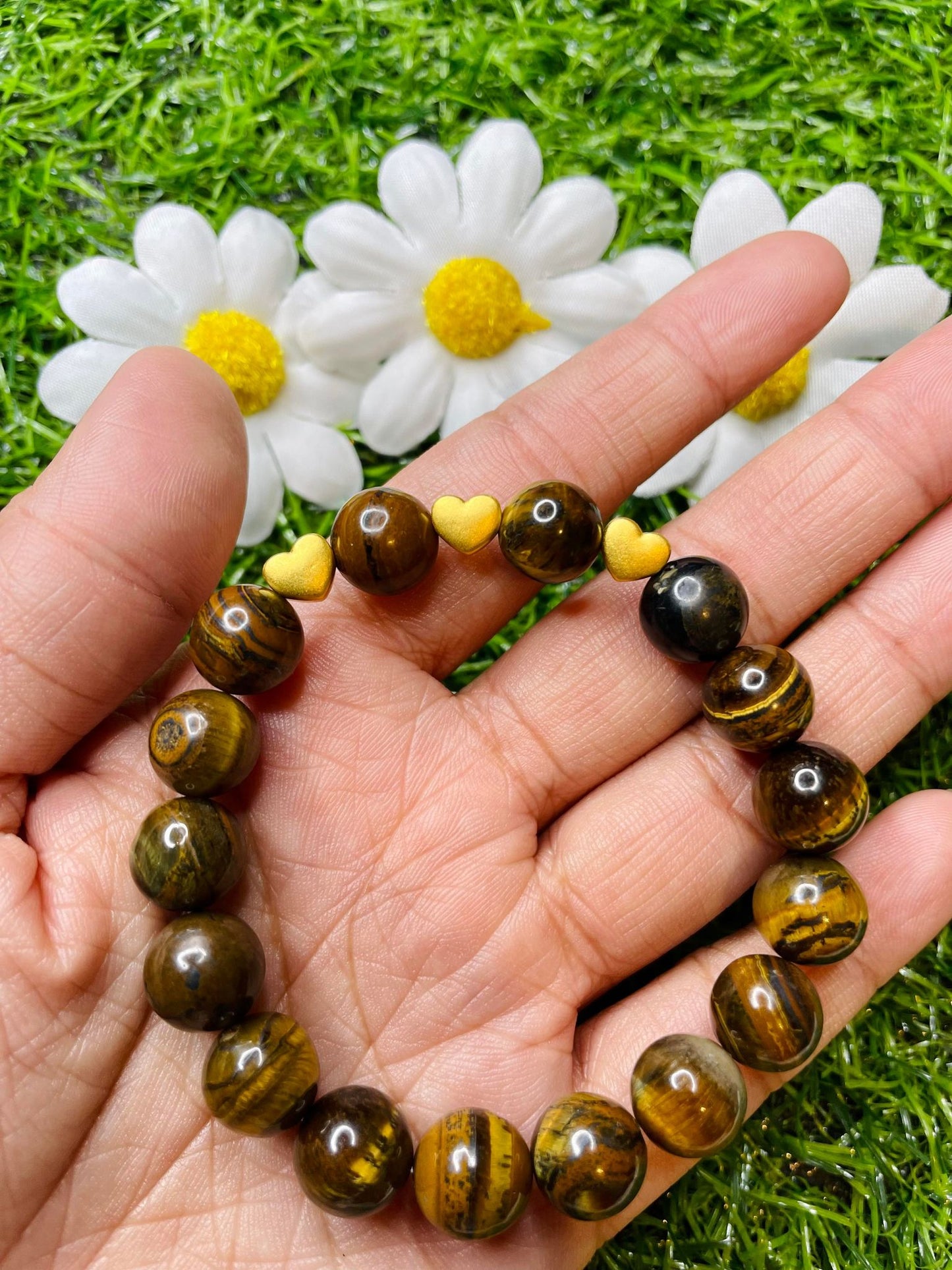 Tiger's Eye in Pure 24k Pi Yao (Pi Xiu) Bracelet