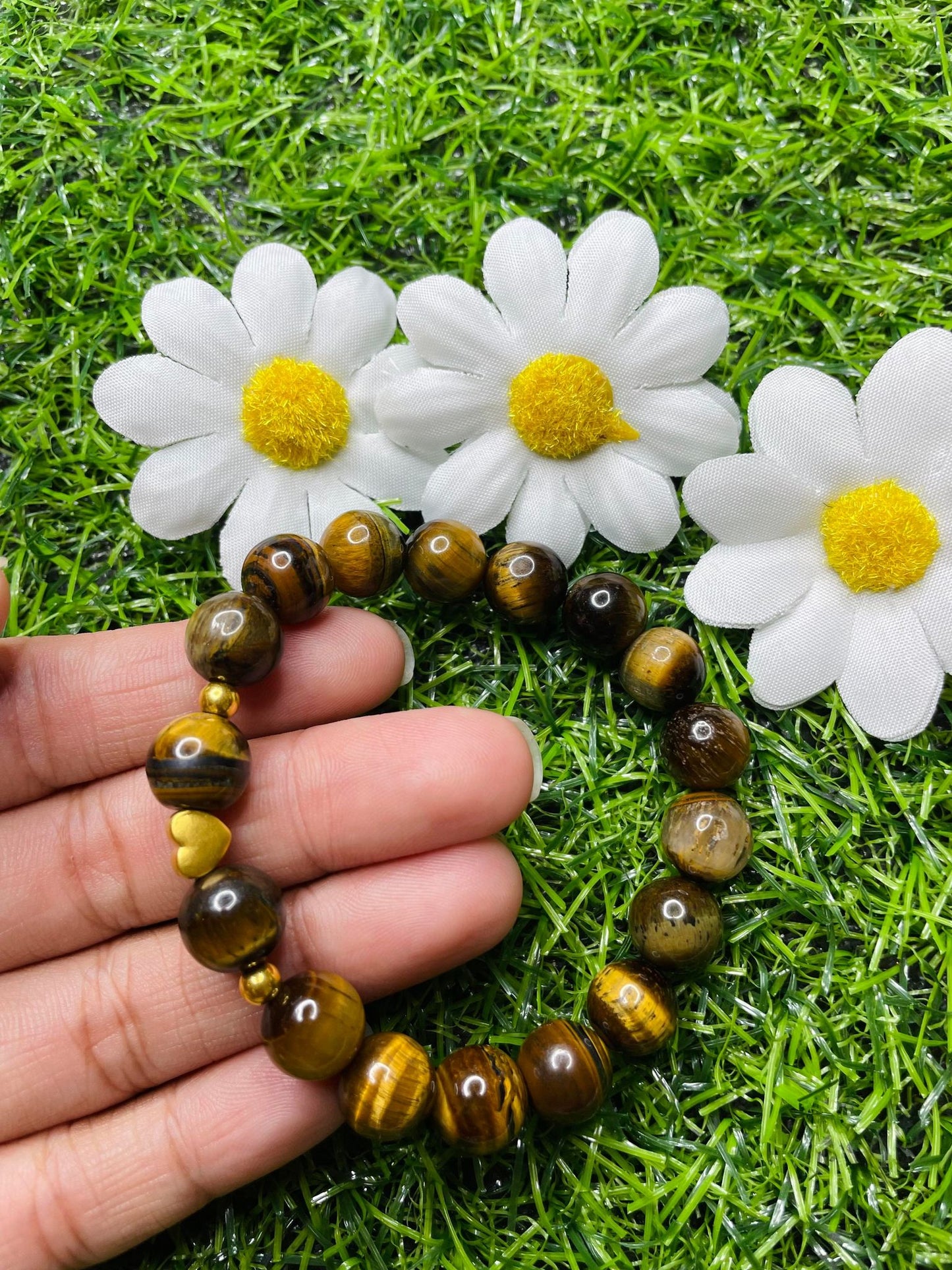 Tiger's Eye in Pure 24k Pi Yao (Pi Xiu) Bracelet