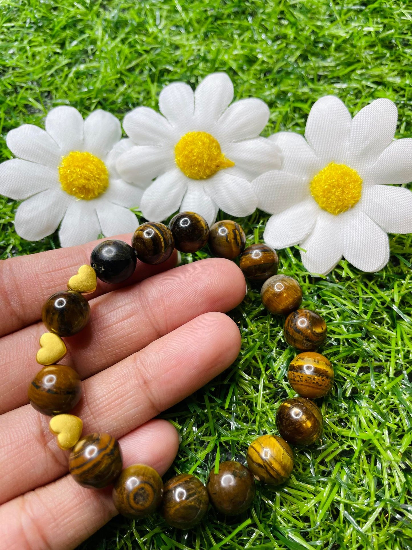 Tiger's Eye in Pure 24k Pi Yao (Pi Xiu) Bracelet