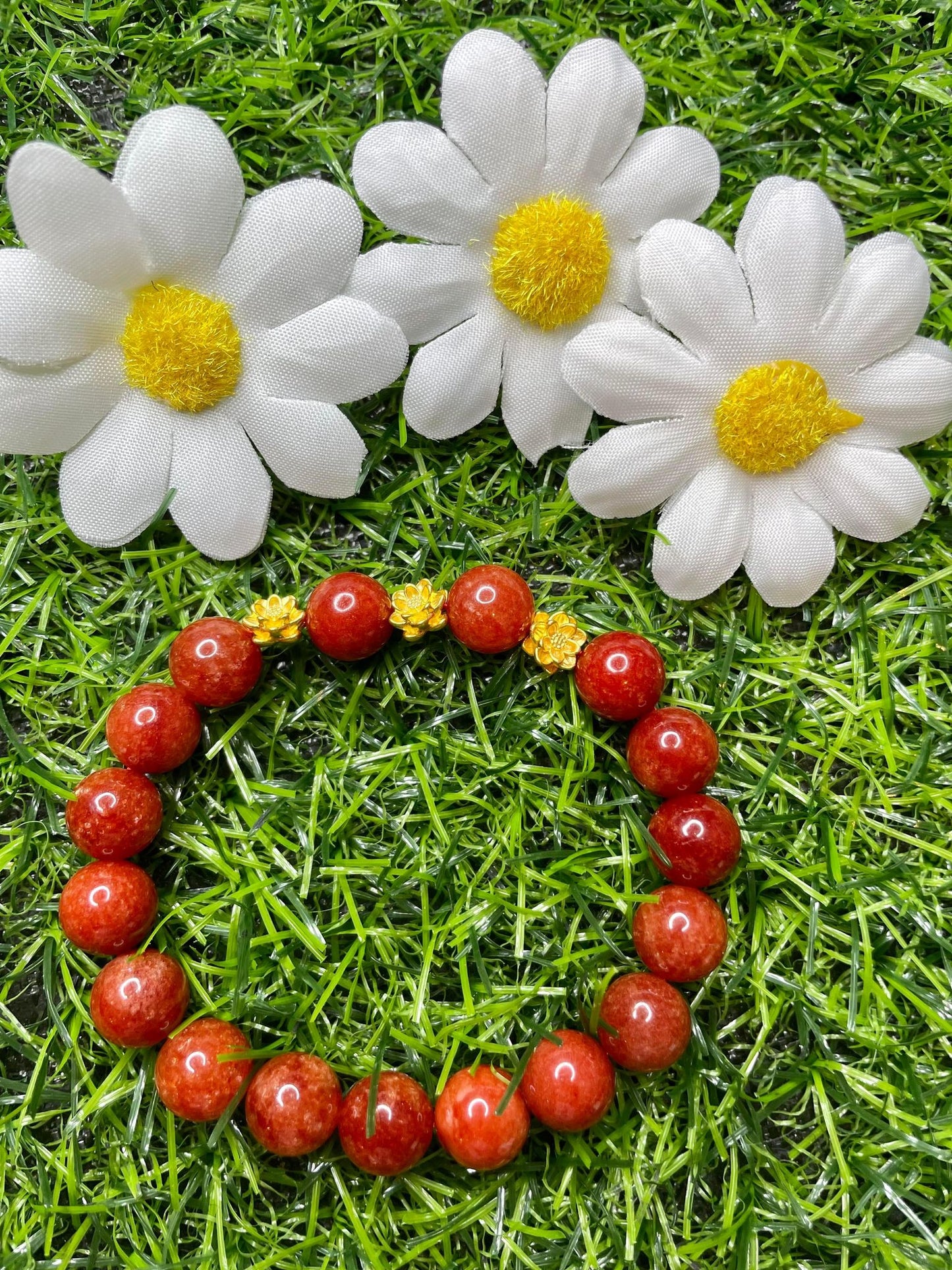 Red Coral in Pure 24K Pi Yao (Pi Xiu) Gold Bracelet