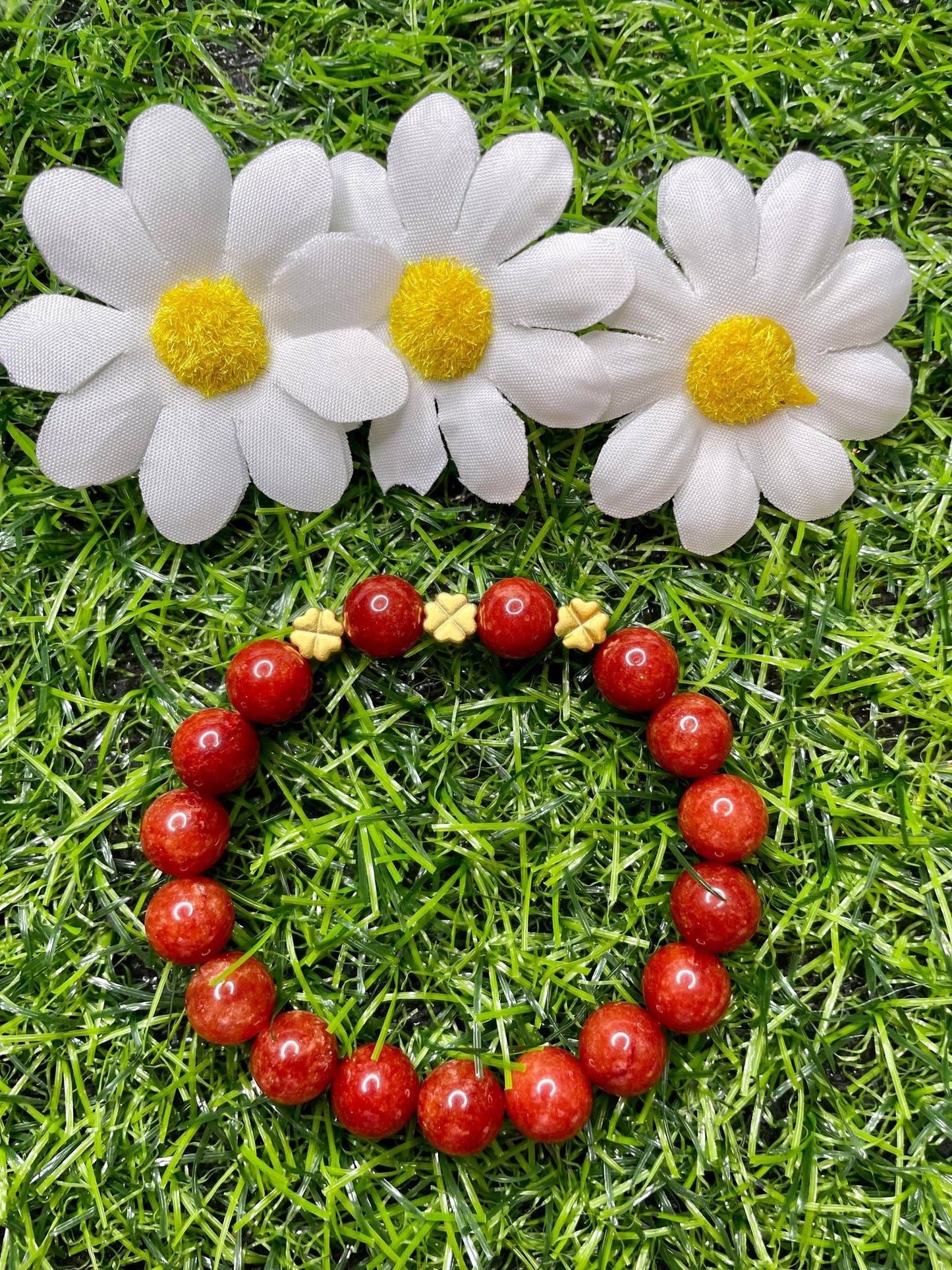 Red Coral in Pure 24K Pi Yao (Pi Xiu) Gold Bracelet
