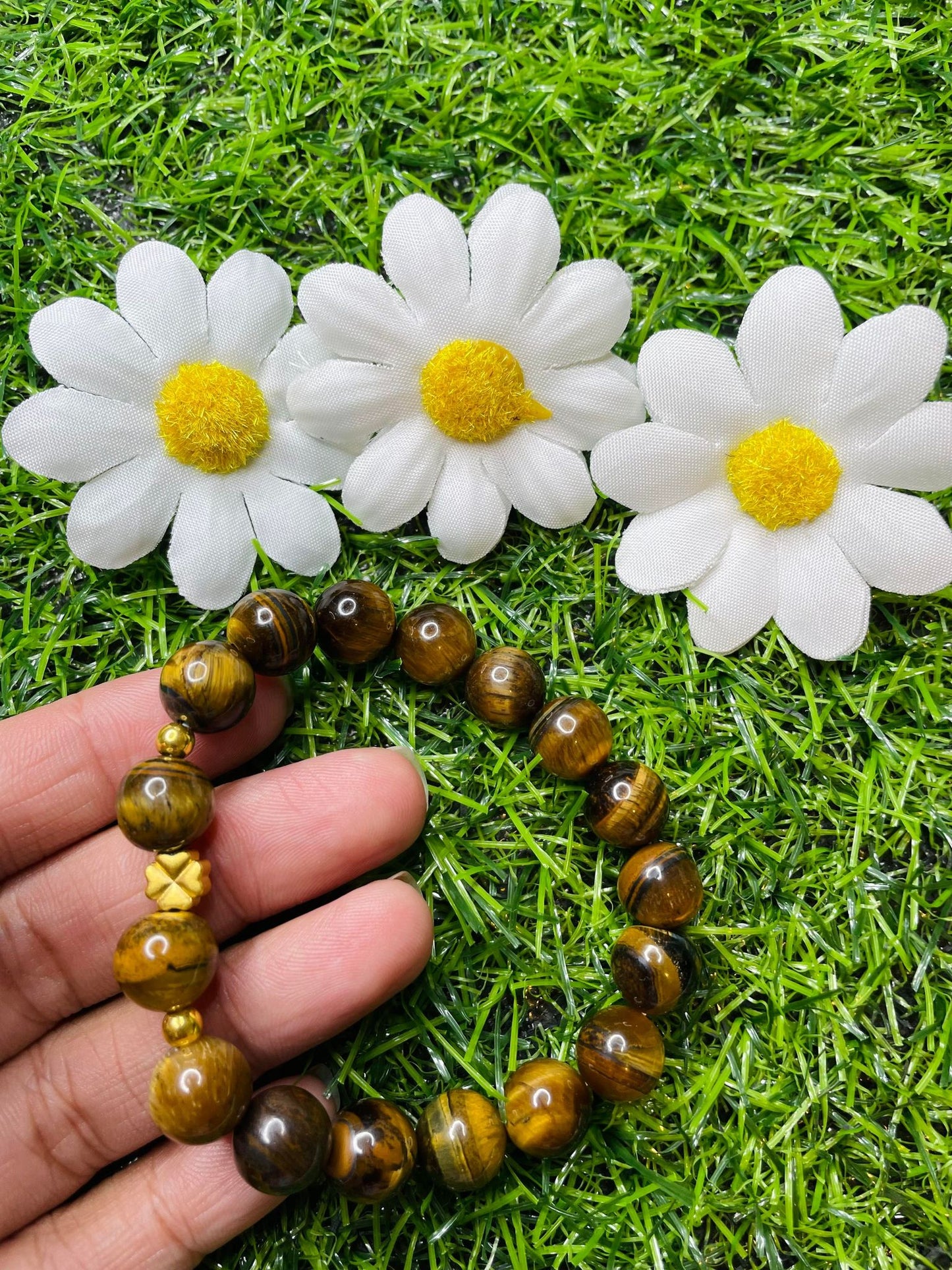 Tiger's Eye in Pure 24k Pi Yao (Pi Xiu) Bracelet