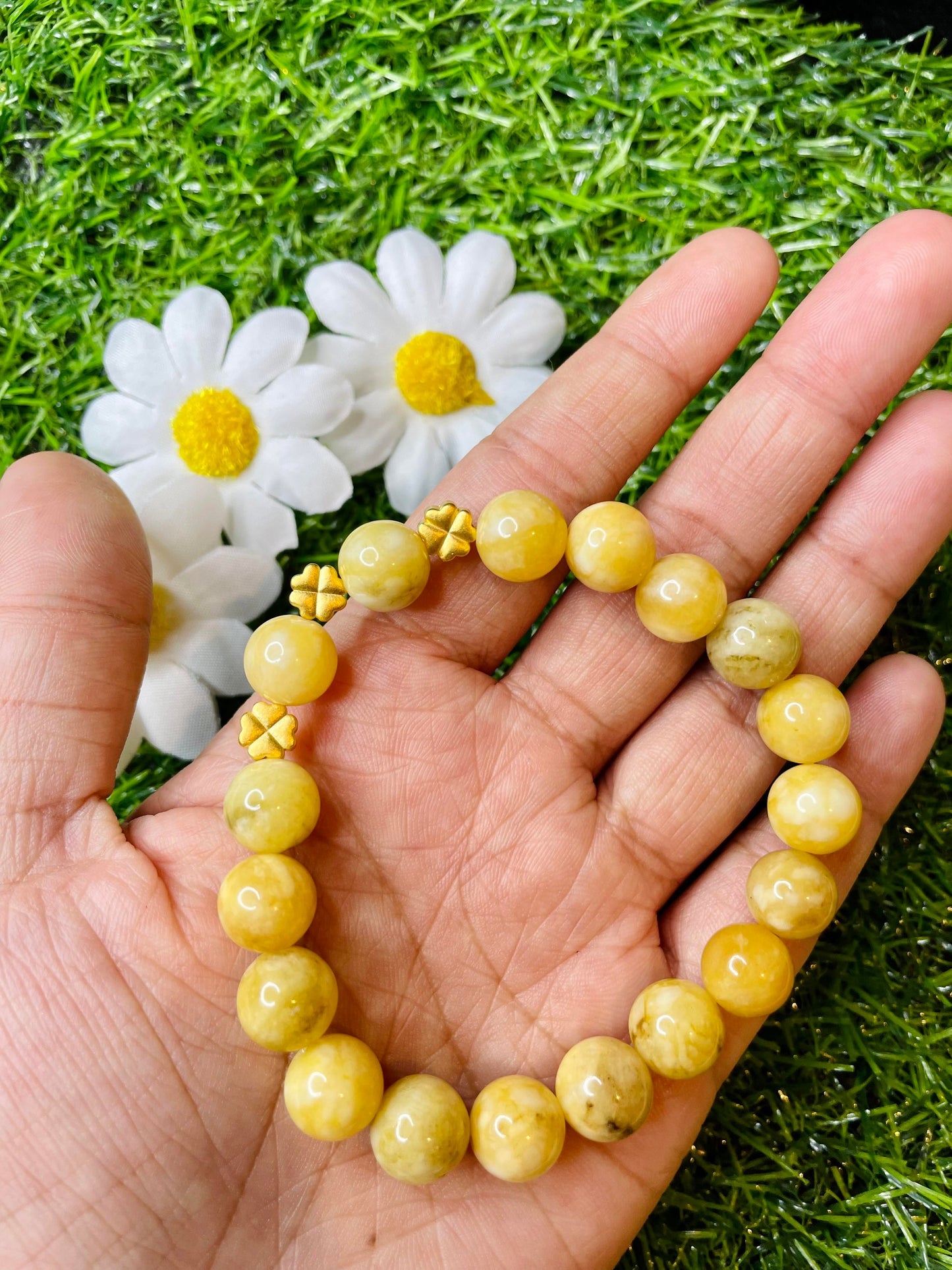 Real 24k Pi Yao Gold in Burmese Jade Bracelet