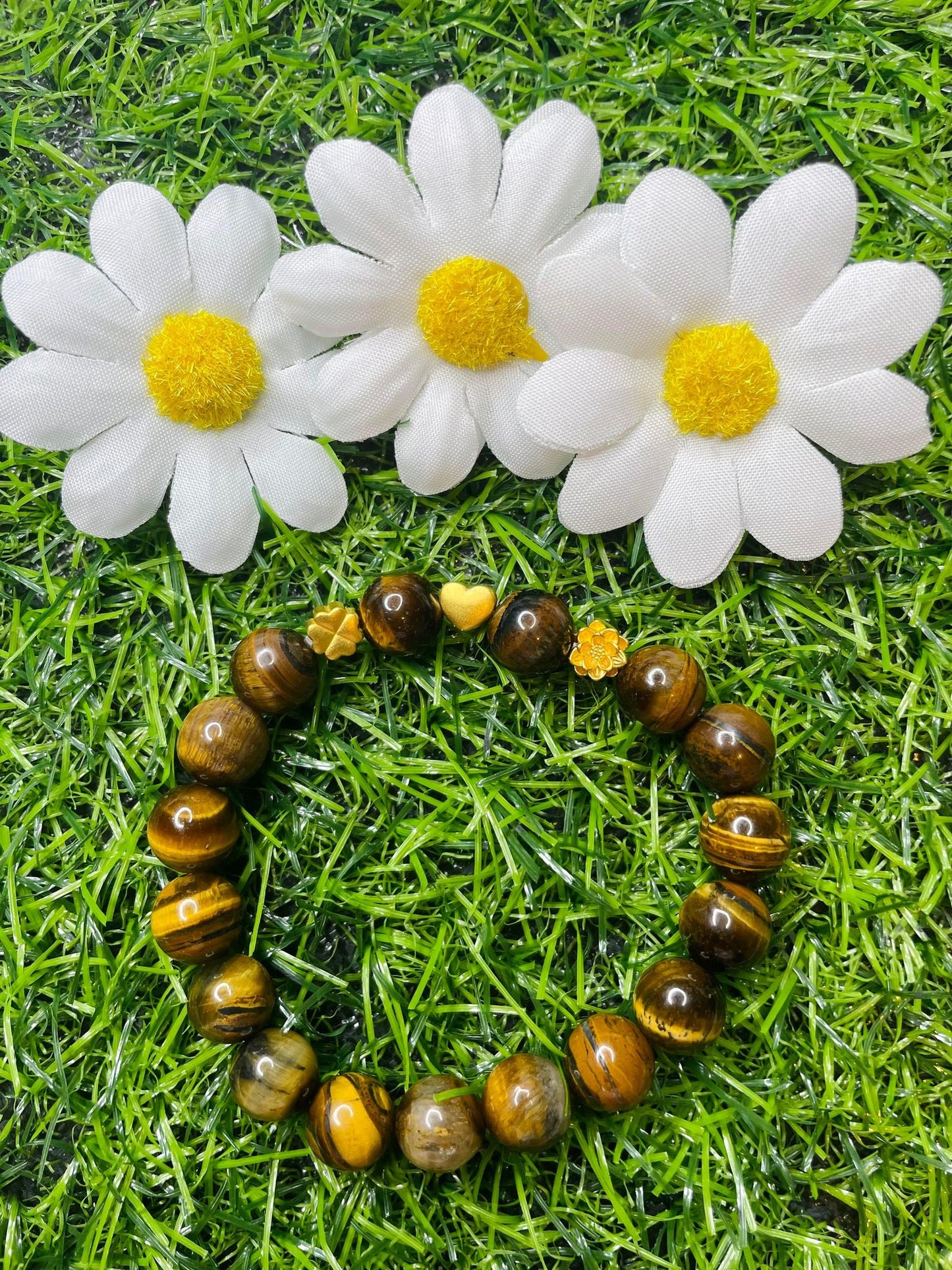 Tiger's Eye in Pure 24k Pi Yao (Pi Xiu) Bracelet