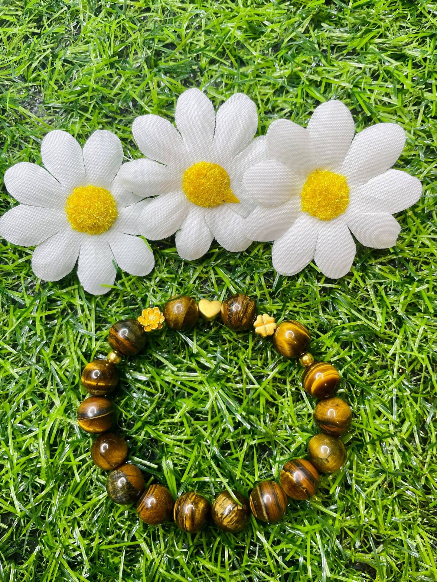 Tiger's Eye in Pure 24k Pi Yao (Pi Xiu) Bracelet