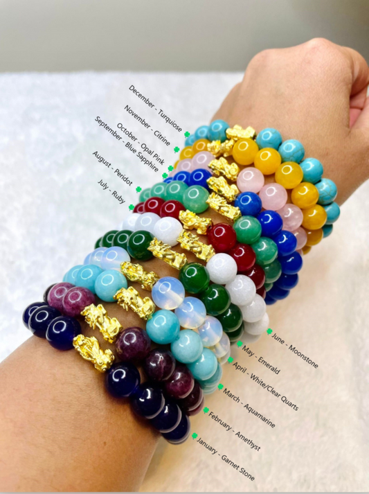 Lucky Birthstones in Pure 24k Pi Yao (Pi Xiu) Gold /January-December